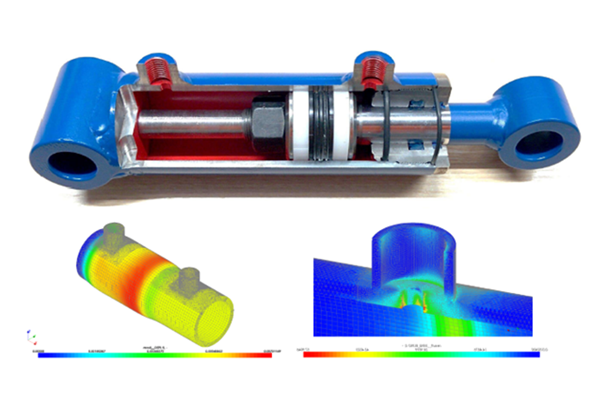 modello fisico e digital twin di un attuatore idraulico 