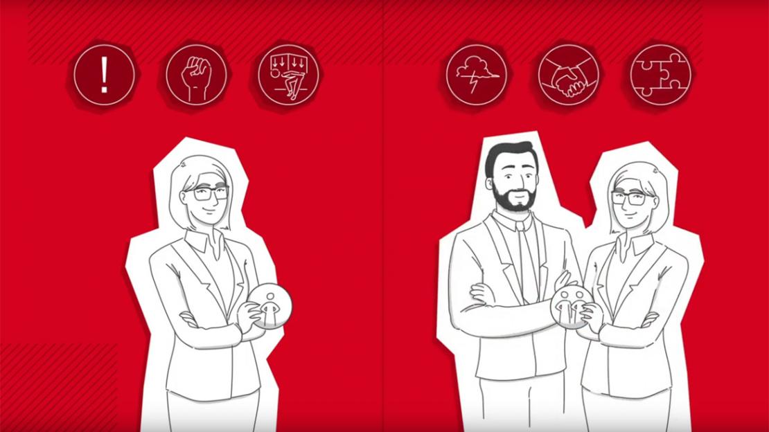 Una scena tratta dal video illustrativo sulla creazione d’impresa. Una scena tratta dal video illustrativo sulla creazione d’impresa.