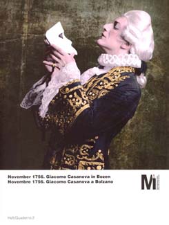 Copertina del quaderno II: Novembre 1756. Giacomo Casanova a Bolzano.